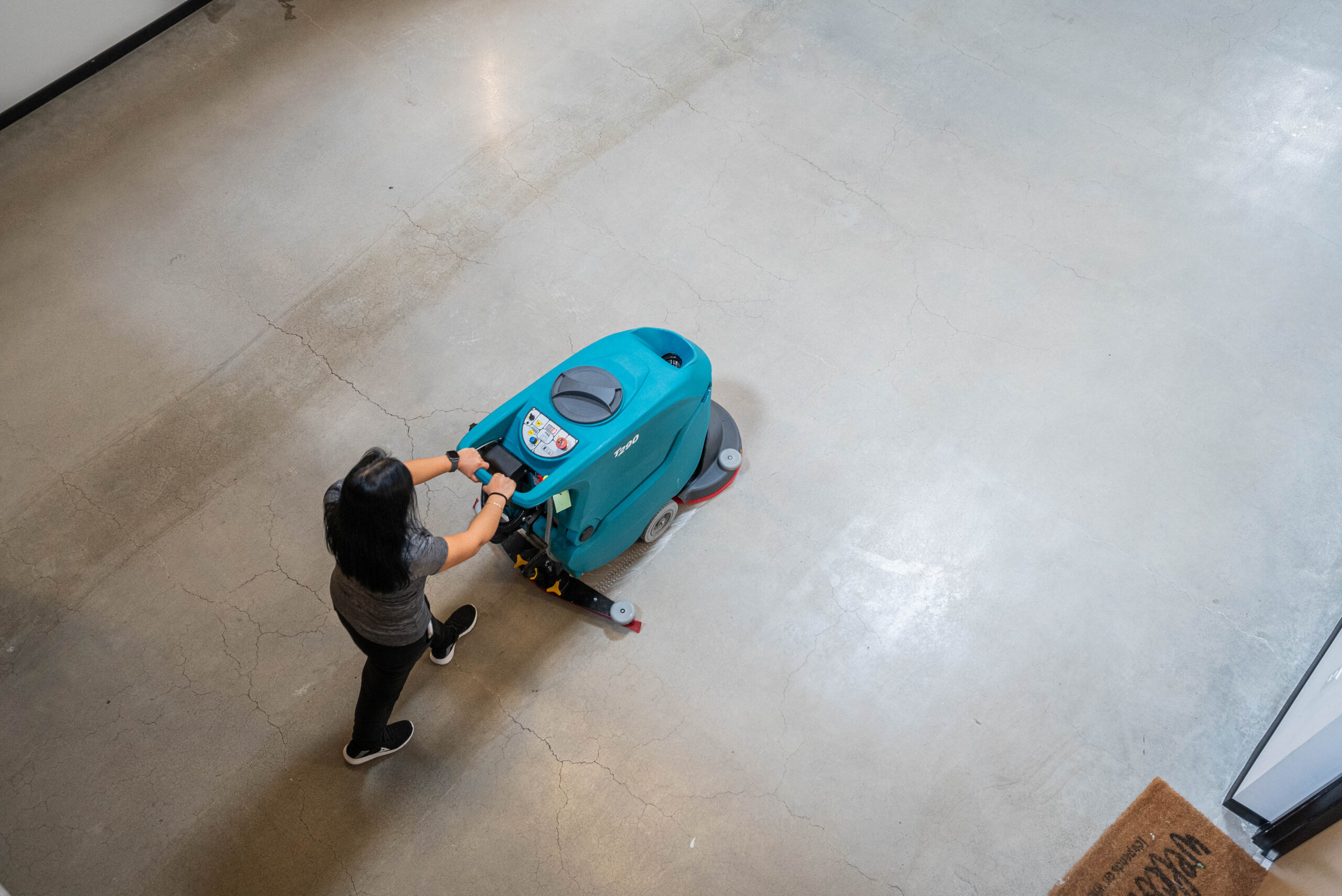 Factory floors cleaned professionally